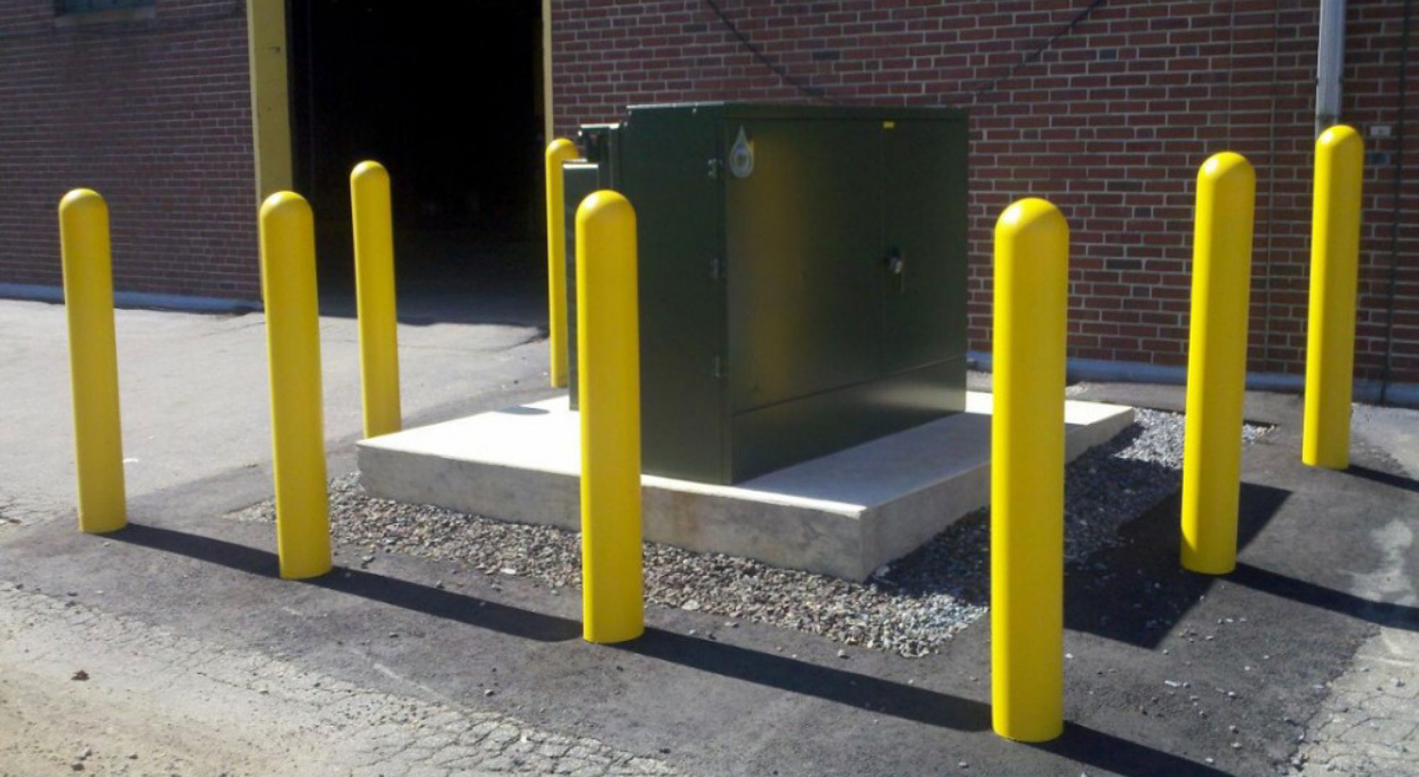Bollard installation and painting